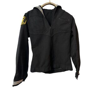 U.S. Naval Sea‎ Cadets Black Wool Jumper Mans 36R Vintage Military Uniform